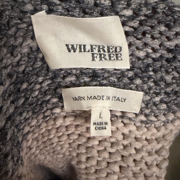 Wilfred Grey and Cream Knit Cardigan with Italian Wool. - Picture 2 of 4